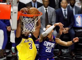 120-91. Davis logra doble-doble en victoria cómoda de Lakers