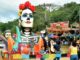 Pueblo hondureño rinde homenaje a culturas del mundo con esculturas gigantes