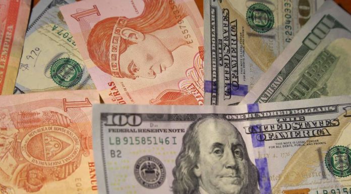 El precio del lempira se depreció 30 centavos en 2019
