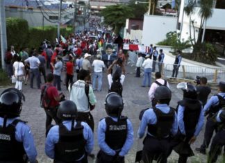 Marchan en Honduras para exigir la renovación de la misión de la OEA