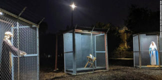 Pesebre en California ilustra separación de familias migrantes