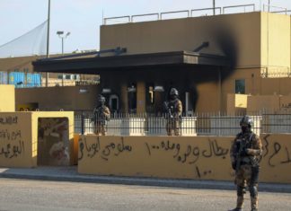 Impactan cinco cohetes cerca de la Embajada estadounidense en Bagdad