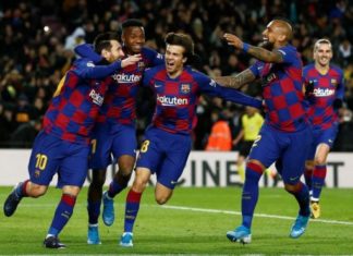 1-0. Messi le regala la primera victoria a Quique Setién