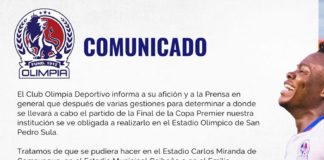 Final de Copa Premier se jugará en Estadio Olímpico de SPS