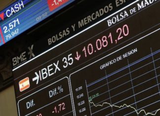Wall Street se sitúa en rojo y el Dow cae hasta 300 puntos por el coronavirus