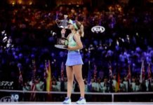 Muguruza tropieza en la final tras ser remontada por la joven Kenin