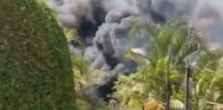 Incendio consume instalaciones de Hondutel en Las Tapias