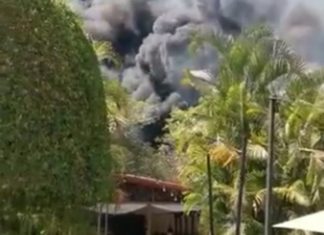 Incendio consume instalaciones de Hondutel en Las Tapias