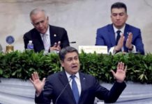 El presidente de Honduras y un grupo de eurodiputados hablan sobre seguridad
