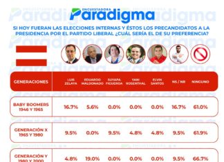 Luis Zelaya y Eduardo Maldonado en la preferencia de las generaciones si hoy fueran elecciones internas, según encuesta Paradigma