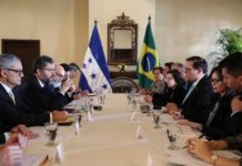 Canciller de Brasil realiza visita oficial a Honduras