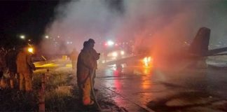 Mueren 8 personas en incendio de un avión-ambulancia al despegar en Manila