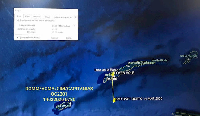 FNH rescata tripulación de carguero naufragado en el Caribe de Honduras