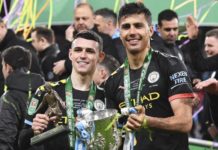 1-2. Agüero y Rodri le dan la tercera Copa de la Liga seguida al City