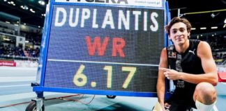 Duplantis subasta dorsal con el cuál batió récord mundo para lucha coronavirus