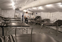 Instalan un hospital móvil en un municipio hondureño afectado por el COVID-19