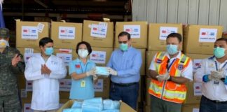 Taiwán dona 180.000 mascarillas sanitarias a hospitales de Honduras
