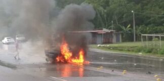 Aparatoso accidente de transito deja una persona herida de gravedad en Comayagua