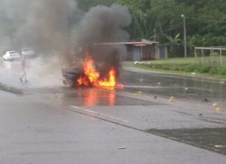 Aparatoso accidente de transito deja una persona herida de gravedad en Comayagua