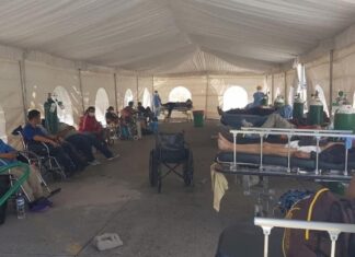 Autoridades acondiciona área de triaje temporal en el Hospital Escuela