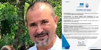 Partido Nacional emite acuerdo de duelo por muerte del diputado Rafael Arita