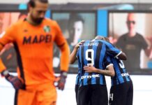 El Inter empata 3-3 un partido loco con el Sassuolo y se aleja del liderato