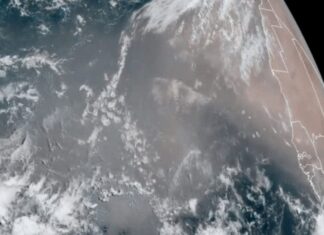 Una enorme nube de polvo del desierto del Sahara cubre parte del Caribe