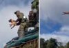 Investigan a un soldado colombiano por lanzar un perro al vacío