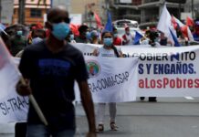 Protestan en Panamá: «Los trabajadores no podemos cargar la crisis de la COVID-19» protesta