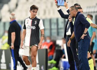 Dybala se retira del Juventus-Sampdoria con problemas en un abductor Dybala