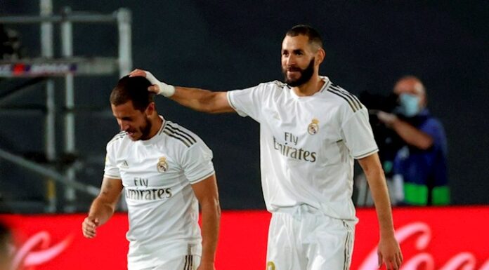 Hazard estará fuera «tres o cuatro días» por un fuerte golpe, desvela Zidane