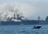 Buque de la Armada de EEUU arde en base de San Diego después de una explosión