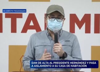 Dan el alta médica al presidente Hernández, pero continuara en cuarentena