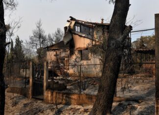 Miles de evacuados por un incendio forestal en el Peloponeso griego