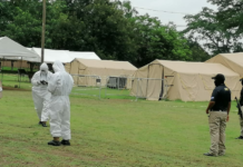 FETCCOP y el ATIC realizaron inspección por inundación del hospital móvil en Villanueva. Hospitales inundados