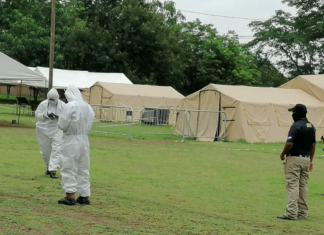 FETCCOP y el ATIC realizaron inspección por inundación del hospital móvil en Villanueva. Hospitales inundados