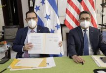 Estados Unidos y Honduras firman Memorándum de Entendimiento para implementar iniciativa América Crece. Lisandro Rosales