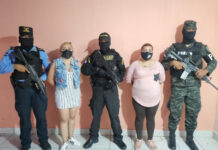 Capturan a dos extorsionadoras de la pandilla 18 en la colonia La Laguna de Comayagüela
