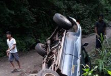 Alcalde de Intibuca sufre accidente de transito en Colomoncagua. accidente