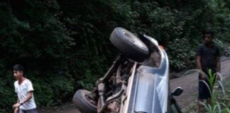 Alcalde de Intibuca sufre accidente de transito en Colomoncagua. accidente