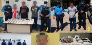 Arrestos policiales en Honduras