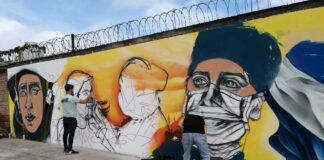 Con mural urbano rinden honor a héroes en tiempos de pandemia grafiti honduras