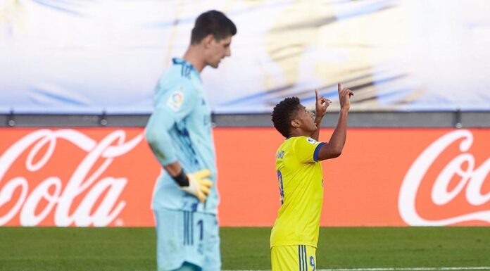 Con gol de Hondureño Lozano Cádiz vence al Real Madrid