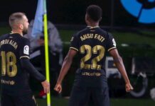 Barcelona derrotó 0-3 al Celta y con uno menos