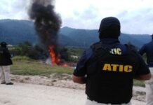 100 kilos de cocaína incautada en Brus Laguna son quemados por agentes de FESCCO y ATIC