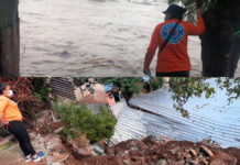 Viviendas inundadas y derrumbe de muro deja lluvias en el territorio nacional