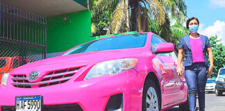 Taxis rosados para las mujeres en segunda ciudad más importante de Honduras