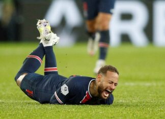 Neymar se retira en camilla con lesión tobillo neymar