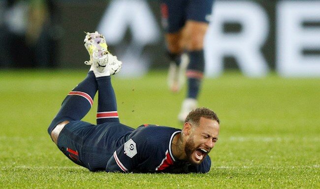 Neymar se retira en camilla con lesión tobillo neymar