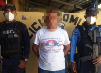 Policías preventivos capturan a prófugo de la justicia hondureña acusado por la comisión de tres delitos